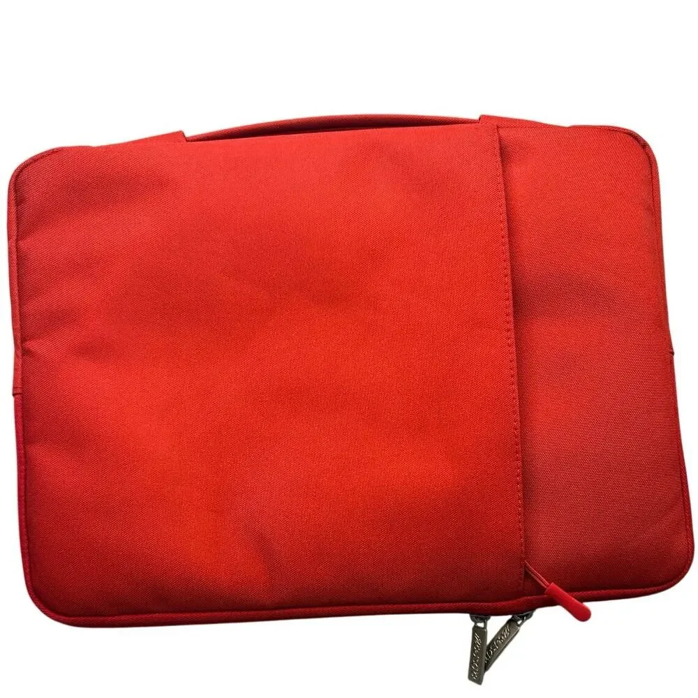 Mosiso Laptop Sleeve Bag Padded Zipper Pocket Red Tech